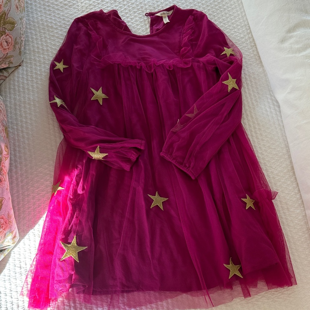 Matilda Jane Fuchsia Dress with Gold Stars